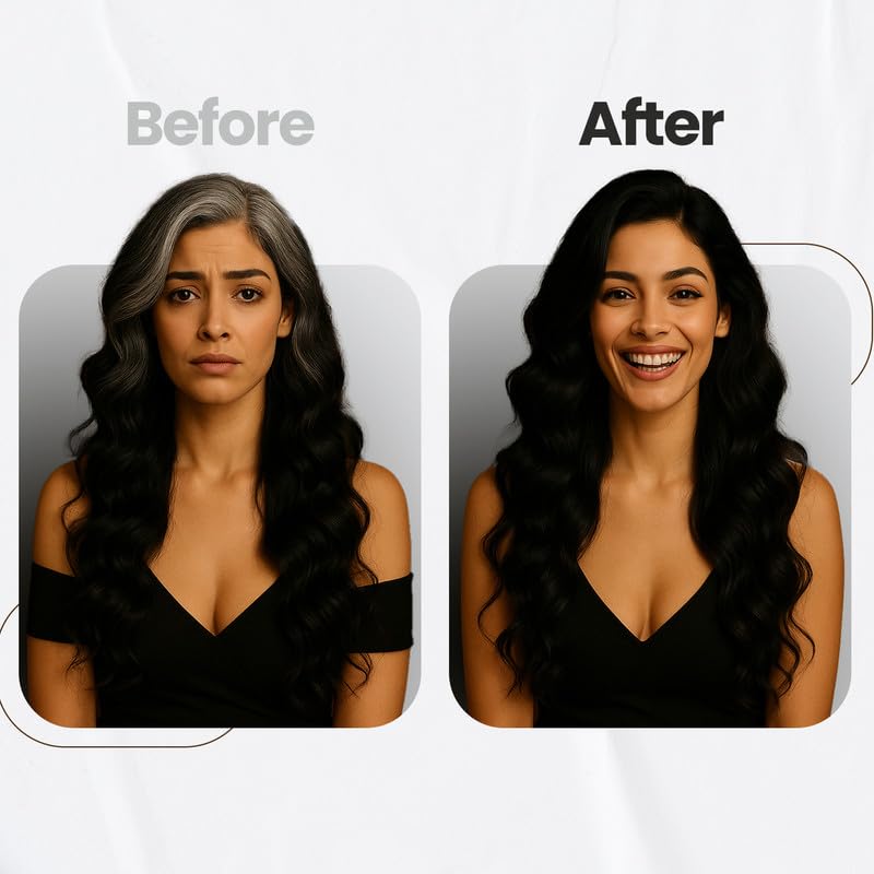 BSY Noni Black Hair Magic Dye Shampoo - 5-Minute Instant Gray Coverage