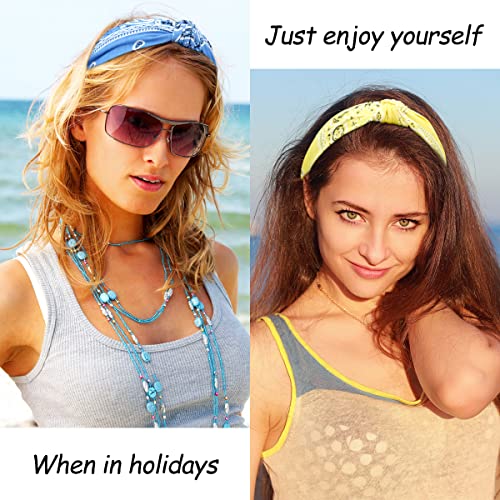 TOBATOBA Knotted Paisley Headbands - 10Pcs Color 3 Hair Bands