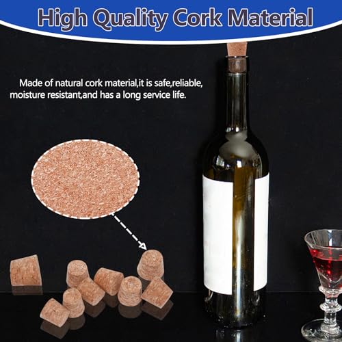 25 Pack Tapered Cork Stoppers for Wine & Beer - Natural Cork