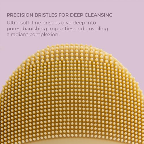 Baunas Sand Waterproof Silicone Facial Cleansing Brush with Sonic Vibrations