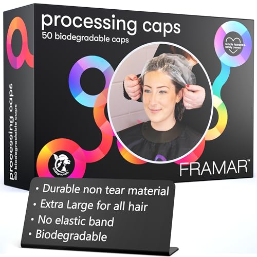 FRAMAR XL Disposable Shower Cap for Women with Long Hair - Hair Processing & Covering