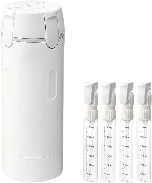 4 in 1 Travel Dispenser Set - Leak Proof 30ML Travel Bottles with Stickers | Portable Toiletry Containers for Shampoo & Lotion