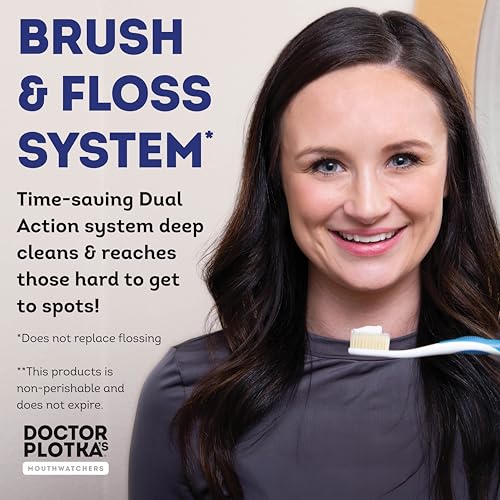 MOUTHWATCHERS Dr Plotka's Soft Bristle Flossing Toothbrush - Variety Pack for Sensitive Teeth