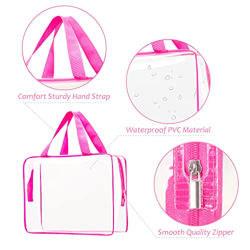 3-Piece Clear Toiletry Bag Set, TSA Approved Travel Cosmetic Organizer