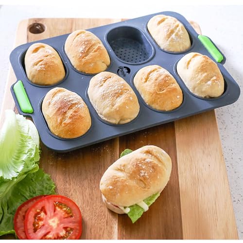 Non-Stick Silicone Baguette Pan, BPA Free, 12 x 2.5 in