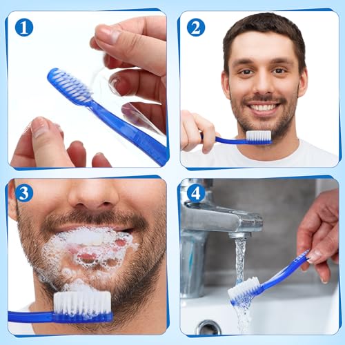 Ziliny 40-Pack Prepasted Disposable Toothbrushes, Individually Wrapped