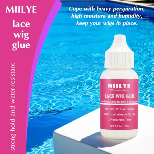 MIILYE Lace Wig Adhesive Kit: Strong Hold Glue, Melting Spray & Remover
