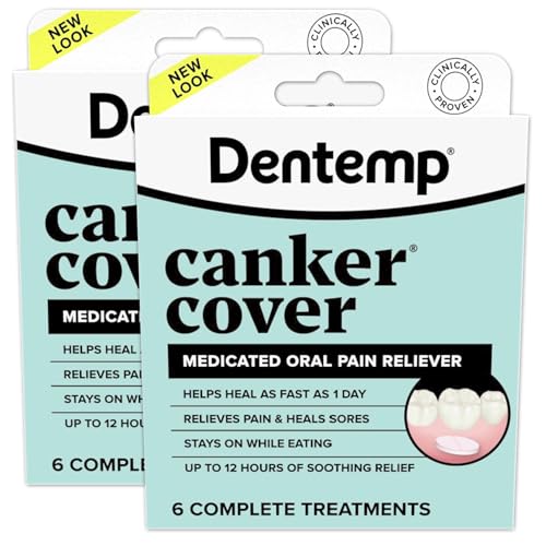 Dentemp Canker Cover Mouth Sore Treatment, 12 Count (Pack of 2)