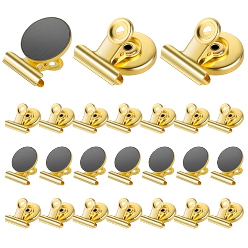 Heavy Duty Magnetic Clips - 24 Pack Gold Fridge Magnets
