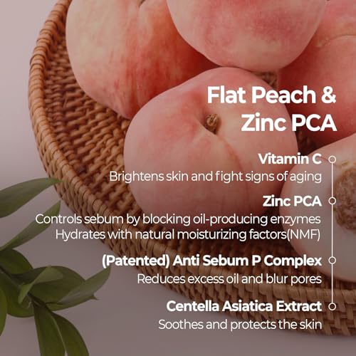 SKINFOOD Peach Cotton Zinc PCA Face Primer Serum for Hydrating & Mattifying