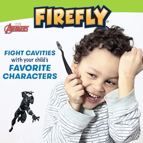 Firefly Marvel Avengers Toothbrush Pack for Kids - 3 Soft Brushes