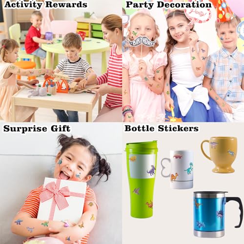 104 PCS Dinosaur Temporary Tattoos for Kids - Waterproof & Easy Apply
