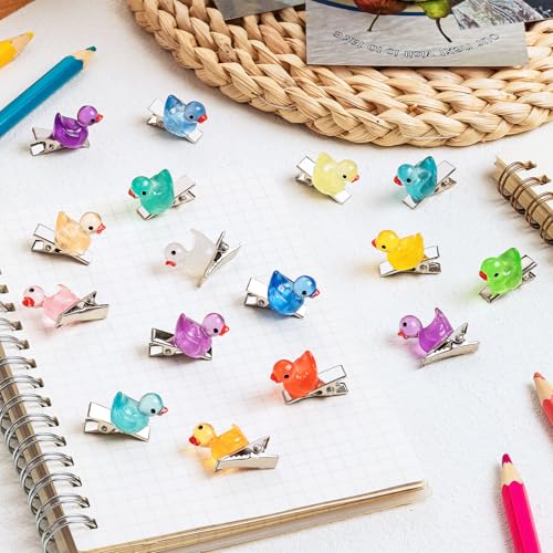 84Pcs Glow Duck Sprouts Rave Hair Clips - Colorful Accessories