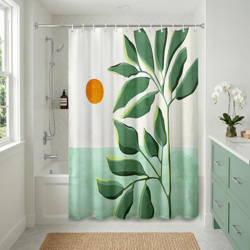 Boho Shower Curtain 71x74 - Water-Resistant Polyester with Hooks