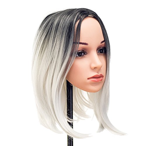 SWACC Short Ombre Bob Wig - Synthetic Heat-Friendly Hair for Cosplay