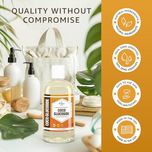 33rd Parallel Coco Glucoside Surfactant - Natural DIY Cosmetic Ingredient, 8oz