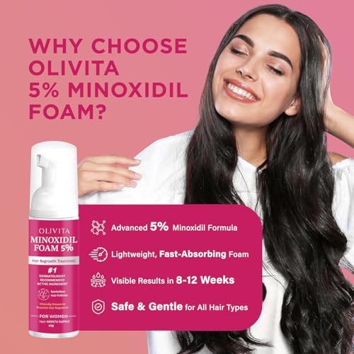 5% Minoxidil Foam for Women Hair Growth: Extra Strength Hair Regrowth Treatment ? Revitalize Hair Follicles & Regrow Thicker, Fuller Hair ? Hair Loss Solution
