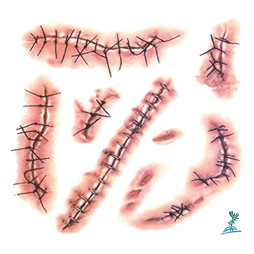 Realistic Halloween Face & Body Scar Temporary Tattoos - Waterproof