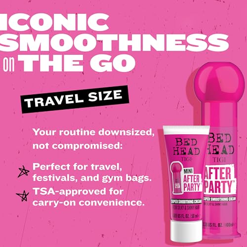 TIGI Bed Head After Party Travel Size Mini Smoothing Cream - Summer Fruit, 1.69 fl oz (Pack of 2)