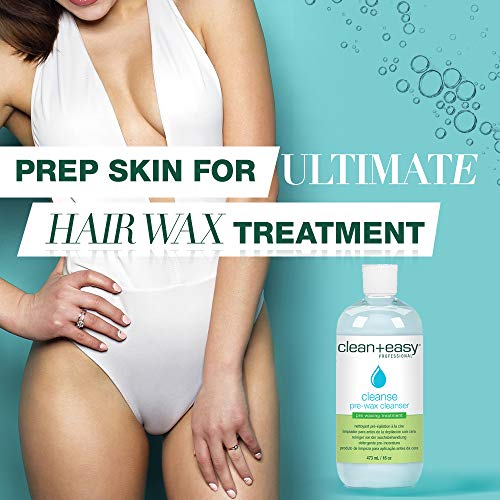 Clean + Easy Pre Wax Cleanser - 16 oz Skin Prep for Hair Removal