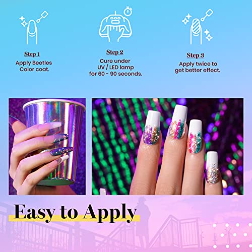 Beetles Glitter Gel Polish Set - 6 Colors UV Soak Off Nail Polish