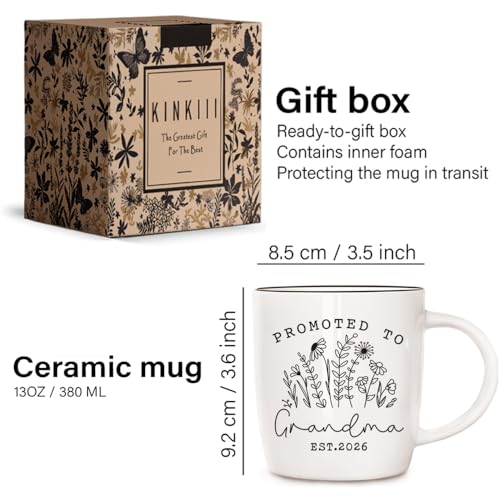 Promoted to Grandma 2026 Coffee Mug - Unique Gift for Expecting Grandmothers