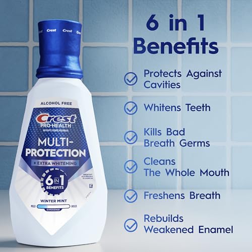 Crest Pro-Health Advanced Mouthwash, Alcohol Free, Extra Whitening, Energizing Mint Flavor, 946 mL (32 fl oz)