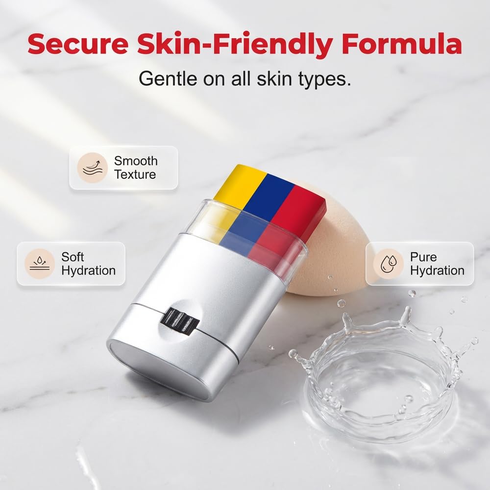 Red White and Blue Face Paint Sticks | Washable Body Paint for Sports Fans - Perfect for Baseball, Soccer, Football Events
