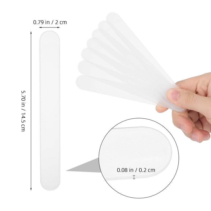 POPETPOP 25 Pack Tongue Depressors, Sturdy Plastic Tongue Scrapers for Oral Cavity Diagnostic, Reusable Flavored Depressors with Smooth Edge for Medical Laboratory Use (Clear)