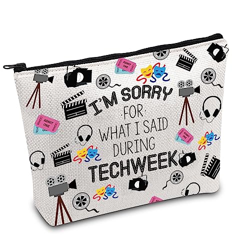Tech Week Theatre Makeup Bag - Durable Canvas Cosmetic Travel Organizer