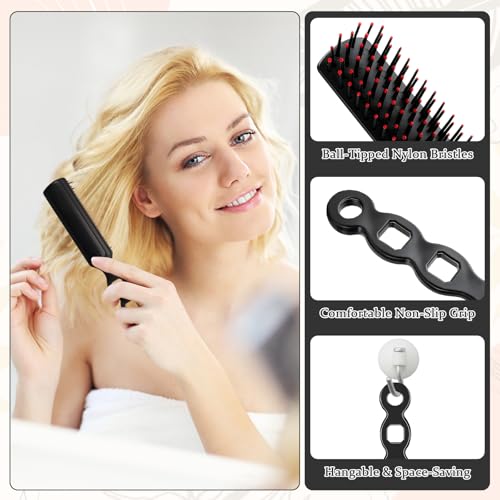60 Pack Bulk Hair Brushes and Combs Set | Individually Wrapped for Donations & Travel