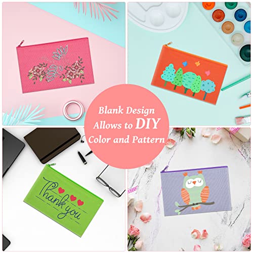 Multicolored Cotton Canvas Makeup Bag - 12 Piece Travel Set
