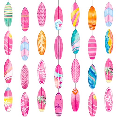 Vintage Surfboard Hanging Garlands - Set of 6 for Summer Parties