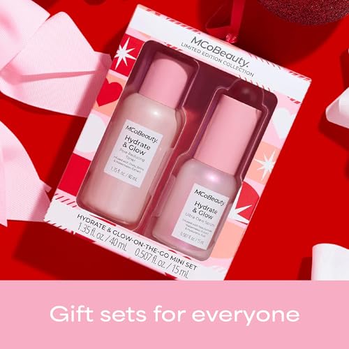 MCoBeauty Hydrate & Glow Mini Travel Skincare Set - Pore Refining Toner & Dewy Serum