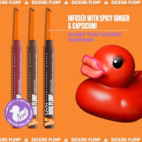 NYX Duck Plump Lip Liner Pencil - Matte, Long-Lasting, Pink