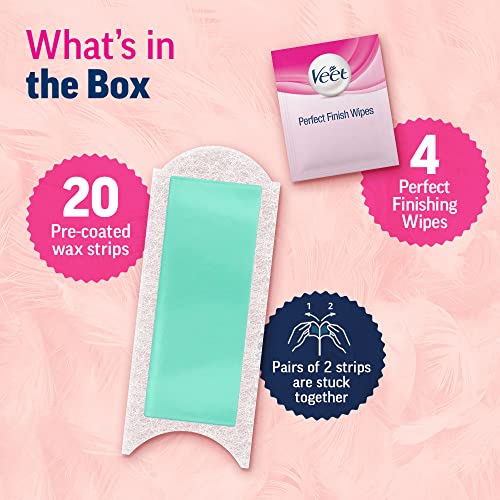 Veet Full Body Waxing Kit for Dry Skin - 20 Hair Removal Strips