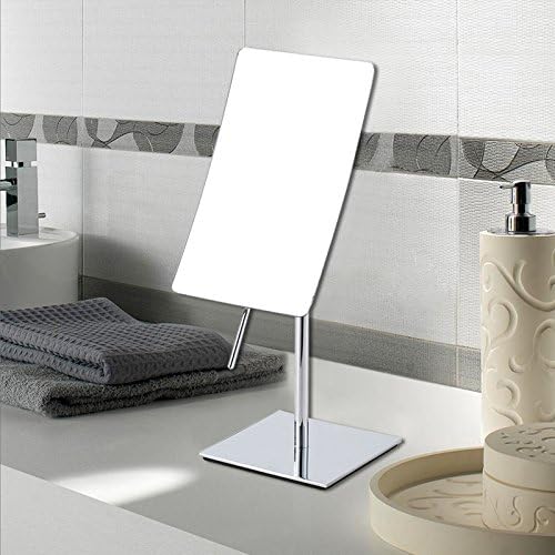 Rectangular Vanity Makeup Mirror - 3X Magnification, Polished Chrome | 304 Stainless Steel for Hotel Bathrooms