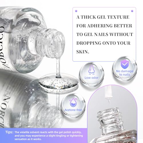 NORCICO Gel Nail Polish Remover - 0.5 Fl Oz, Acetone-Free, Fast-Acting