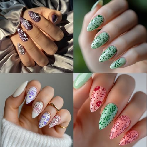 Nail Art Stamping Plates 3pcs Fantasy Tarot Moth Patterns for Nail Design