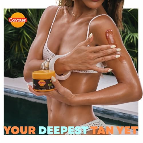 Carroten Intensive Tanning Gel Travel Size 1.7 oz + Spatula - Instant Sun-Kissed Glow, Long-Lasting Bronze