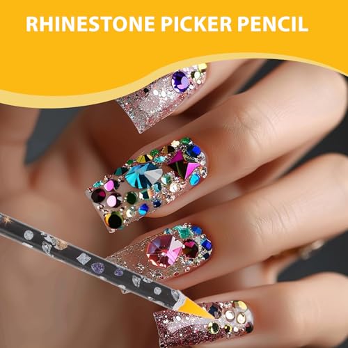 Rhinestone Picker Tools - 3 Pcs Self-Adhesive Wax Pencil Set