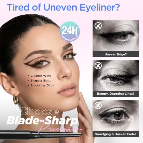 BEPHOLAN Waterproof Brown D-Tip Gel Eyeliner Pencil for Waterline & Precise Makeup