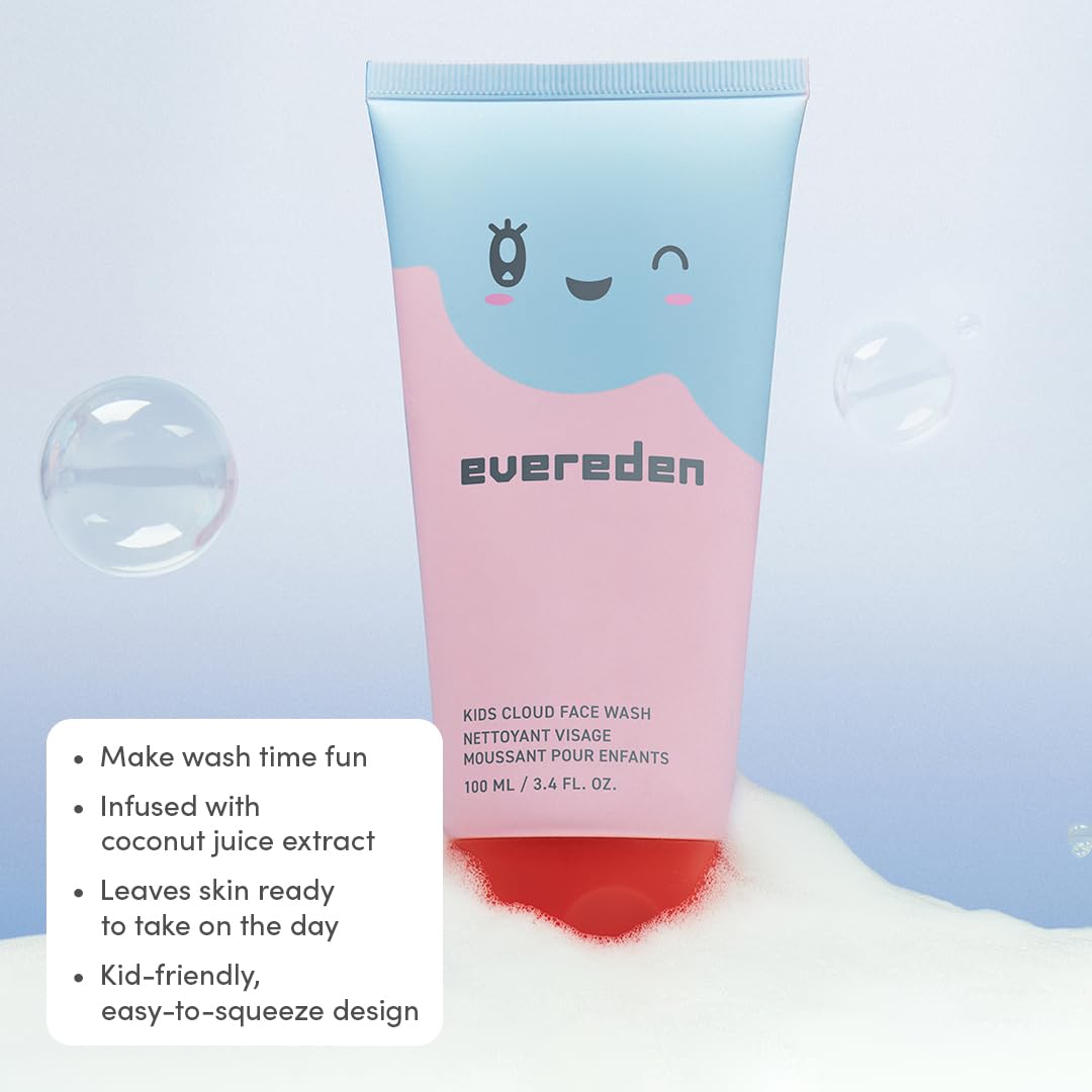 Kids Cloud Face Wash - Tropical Sorbet | Creamy, Non-Toxic Formula for Sensitive Skin | 3.4 fl oz