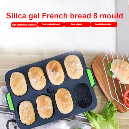 Non-Stick Silicone Baguette Pan, BPA Free, 12 x 2.5 in