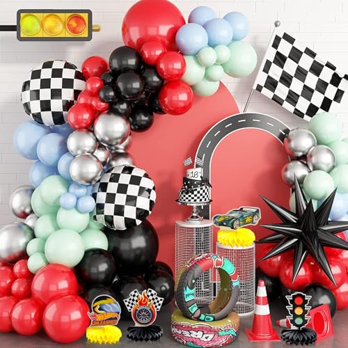 9-Piece Race Car Birthday Party Honeycomb Centerpieces Set