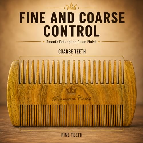 Sandalwood Beard Comb Kit - One Handsome Man Grooming Set