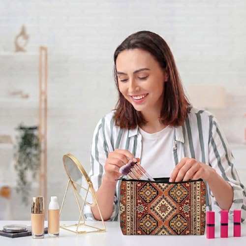 Kilim Cosmetic Bag Set - 9 Vintage Boho Makeup & Toiletry Bags for Women