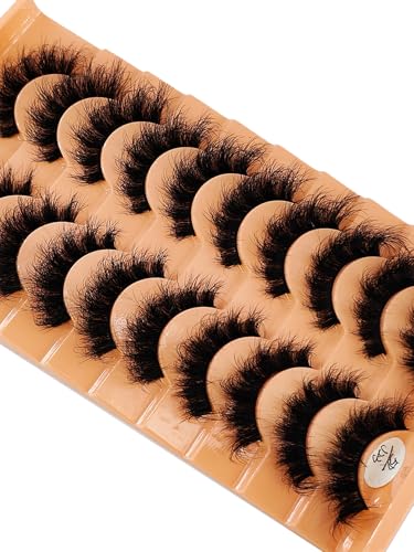 HBZGTLAD 5D-J23 3D Mink Effect False Eyelashes Winged Natural Thick Handmade