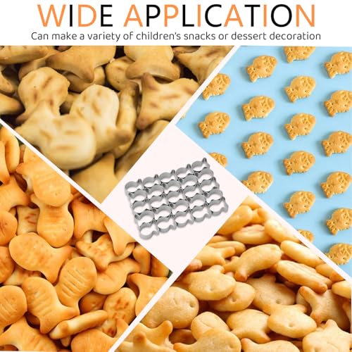 25-Cavity Goldfish Cookie Cutter - Stainless Steel Mini Molds