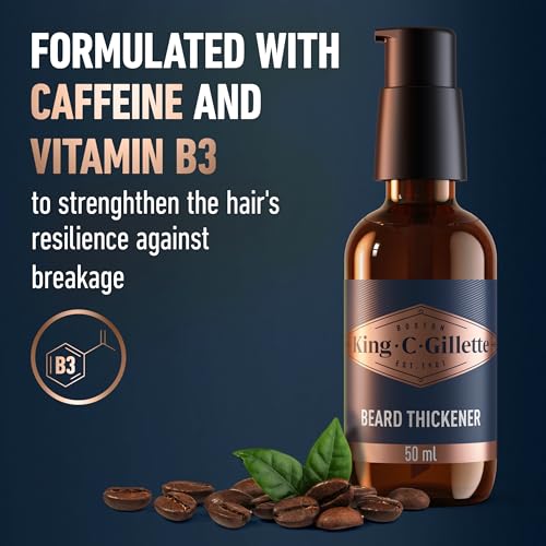 King C. Gillette Beard Thickener with Vitamin B & Caffeine - 1.7oz